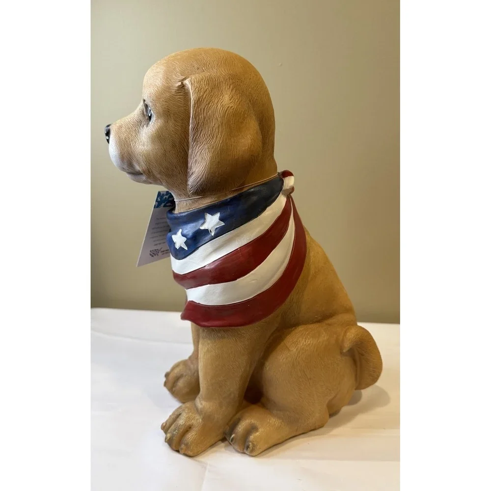 Humane Society LARGE Patriotic‎ Dog Labrador Retriever 4th July Flag Bandana